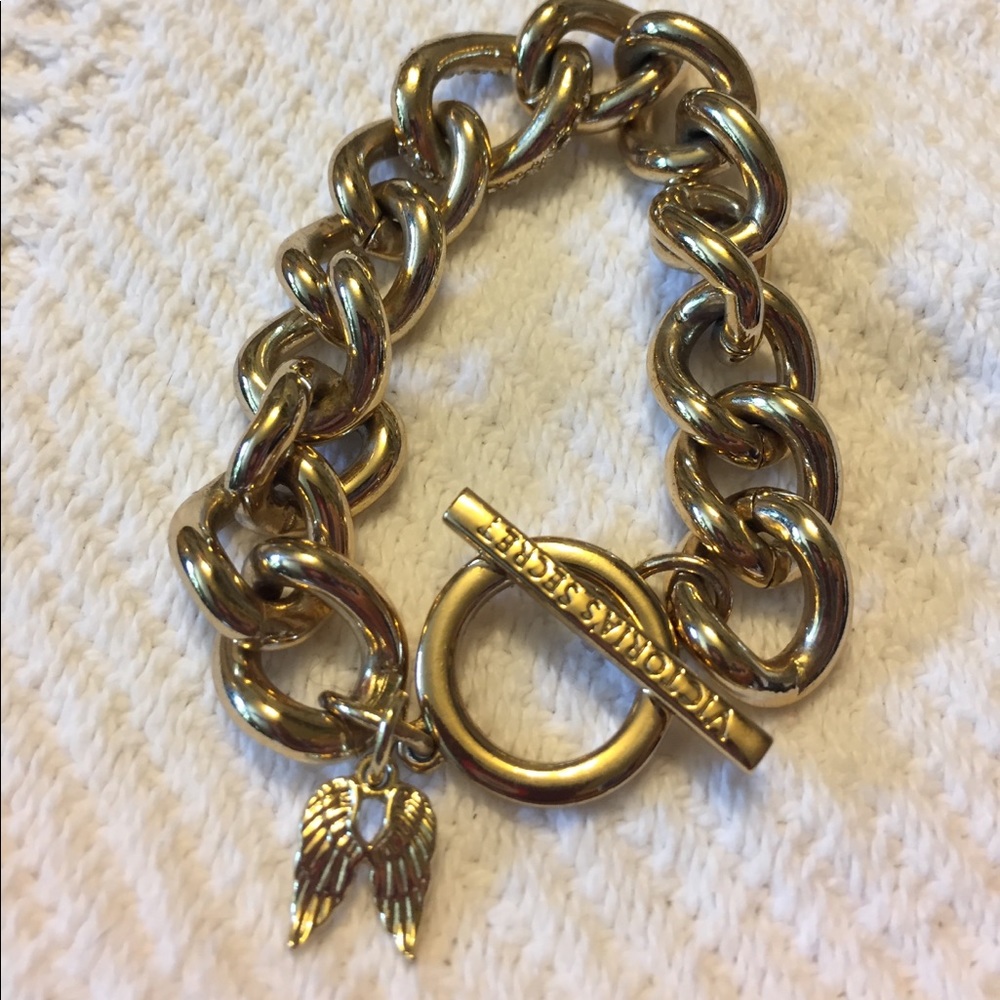 VS gold tone link bracelet
